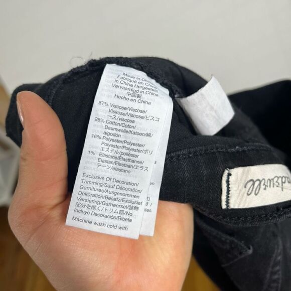 Madewell Women’s 9” Black High Rise Skinny Jeans size 25 - Picture 11 of 12